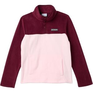 Columbia Kids' Maroon and Light Pink Fleece Hoodie